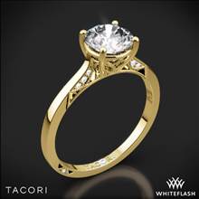 18k Yellow Gold Tacori 2638RD Dantela Crescent Motif Solitaire Engagement Ring | Whiteflash