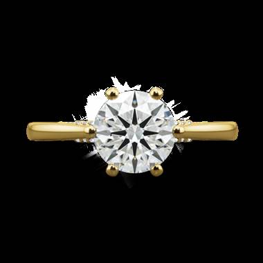 18k Yellow Gold Tacori 2650RD Simply Tacori Solitaire Engagement Ring For 0.75ct Center Diamond