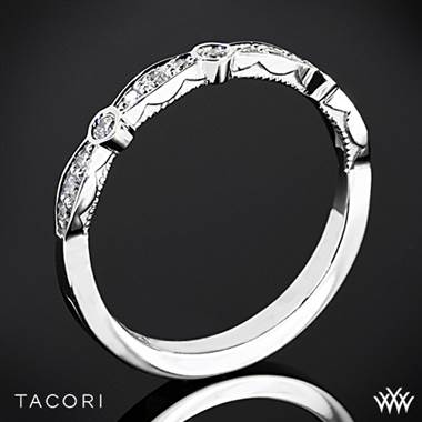 18k Yellow Gold Tacori 47-2 Sculpted Crescent Marquise Shape Diamond Wedding Ring