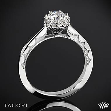 18k Yellow Gold Tacori 59-2RD Sculpted Crescent Harmony Solitaire Engagement Ring for 0.50ct center