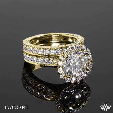 18k Yellow Gold Tacori HT2605RD RoyalT Bloom Diamond Wedding Set