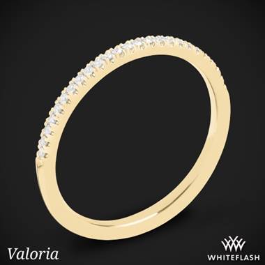 18k Yellow Gold Valoria Micropave Matching Diamond Wedding Ring