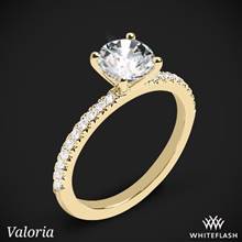 18k Yellow Gold Valoria Petite Pave Diamond Engagement Ring | Whiteflash