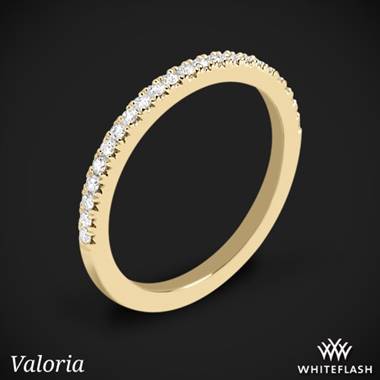 18k Yellow Gold Valoria Petite Pave Diamond Wedding Ring