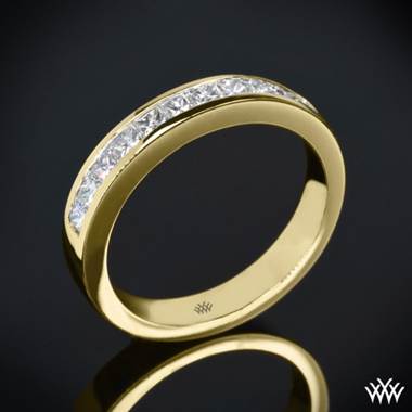 18k Yellow Gold Valoria Princess Channel-Set Diamond Wedding Ring
