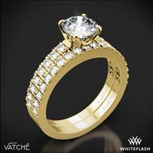 18k Yellow Gold Vatche 1003 5th Ave Pave Diamond Wedding Set | Whiteflash