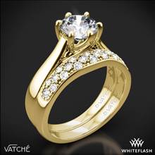 18k Yellow Gold Vatche 119 Royal Crown Diamond Wedding Set | Whiteflash