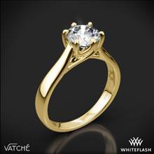 18k Yellow Gold Vatche 119 Royal Crown Solitaire Engagement Ring | Whiteflash
