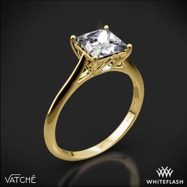 18k Yellow Gold Vatche 1505 Inara Solitaire Engagement Ring for Princess