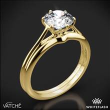 18k Yellow Gold Vatche 1513 Felicity Solitaire Wedding Set | Whiteflash
