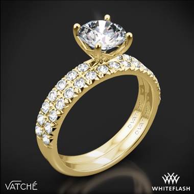 18k Yellow Gold Vatche 1533 Charis Pave Diamond Wedding Set