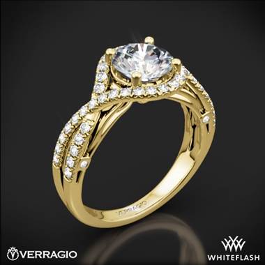 18k Yellow Gold Verragio ENG-0405 4 Prong Bypass Diamond Engagement Ring