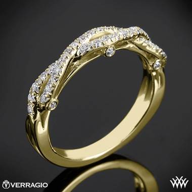 18k Yellow Gold Verragio INS-7050W Braided Diamond Wedding Ring