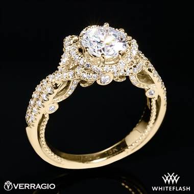 18k Yellow Gold Verragio INS-7087R Insignia Diamond Engagement Ring
