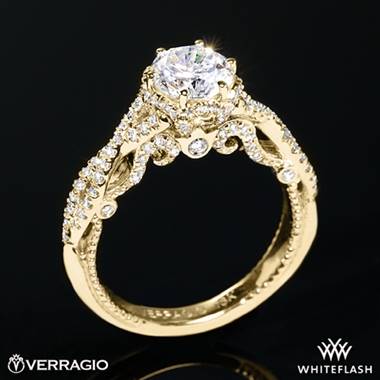 18k Yellow Gold Verragio INS-7091R Insignia Diamond Engagement Ring