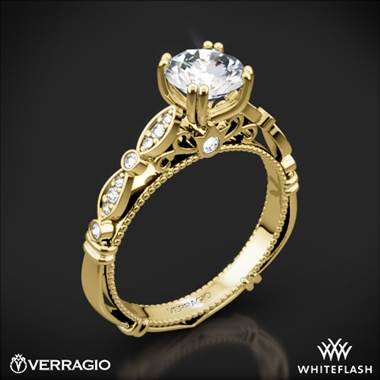 18k Yellow Gold Verragio Parisian D-100 Diamond Engagement Ring