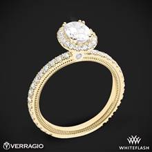 18k Yellow Gold Verragio Tradition TR150HOV Diamond Oval Halo Engagement Ring | Whiteflash