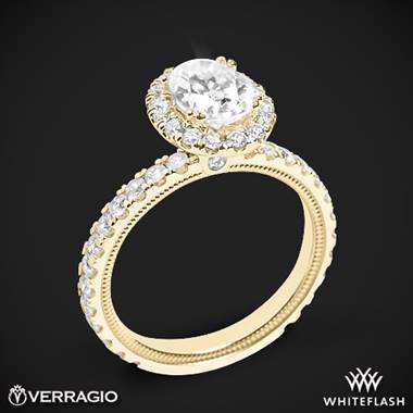 18k Yellow Gold Verragio Tradition TR180HOV Diamond Oval Halo Engagement Ring