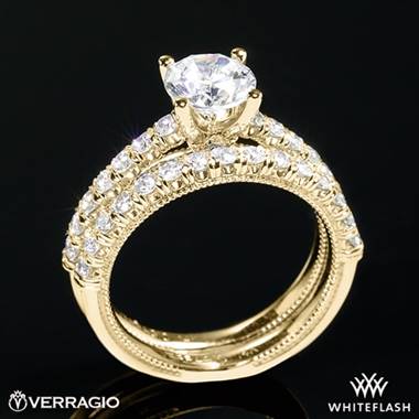 18k Yellow Gold Verragio V-951 Renaissance Diamond Wedding Set