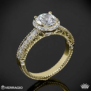 18k Yellow Gold Verragio Venetian Centro AFN-5002R-1 Diamond Engagement Ring
