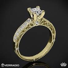 18k Yellow Gold Verragio Venetian Lido AFN-5001P-2 Diamond Engagement Ring for Princess Cut Diamonds | Whiteflash