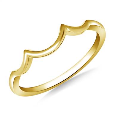 1mm Scalloped Wedding Band in 14K Yellow Gold