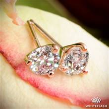 2.00ctw 14k Rose Gold 3 Prong Diamond Earrings - (H/I-SI) | Whiteflash