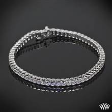2.00ctw 14k White Gold "Half-Bezel" Diamond Tennis Bracelet | Whiteflash