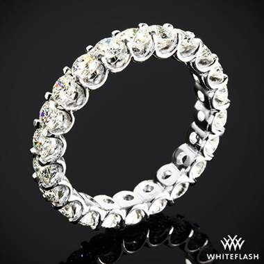2.00ctw 18k White Gold Annette's U-Prong Eternity Diamond Wedding Ring (Size 5)