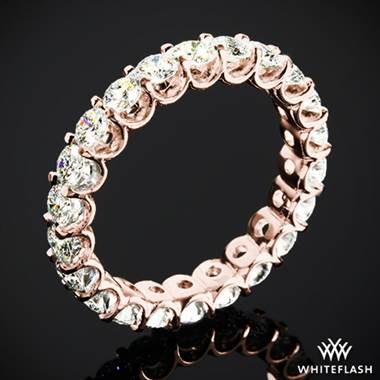 2.10ctw 18k Rose Gold Annette's U-Prong Eternity Diamond Wedding Ring (Size 6)