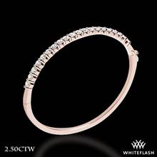 2.50ctw 14k Rose Gold "Shared-Prong" Diamond Bangle | Whiteflash