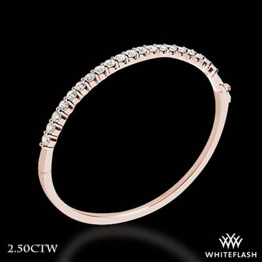 2.50ctw 14k Rose Gold "Shared-Prong" Diamond Bangle