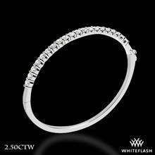 2.50ctw Platinum "Shared-Prong" Diamond Bangle | Whiteflash