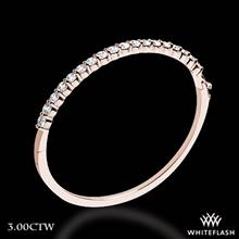 2.99ctw 14k Rose Gold "Shared-Prong" Diamond Bangle | Whiteflash