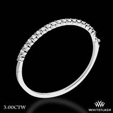 2.99ctw Platinum "Shared-Prong" Diamond Bangle | Whiteflash