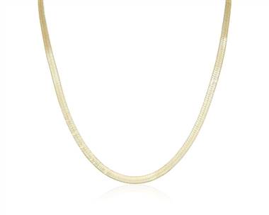 20" Herringbone Chain In 14k Yellow Gold (4mm)