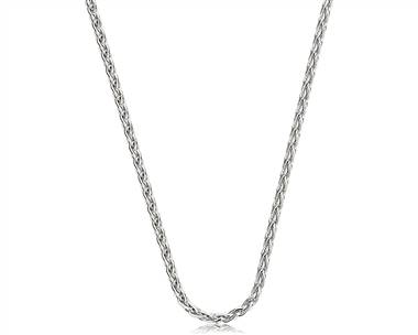 20" Wheat Chain In 14k White Gold (1.2 mm)