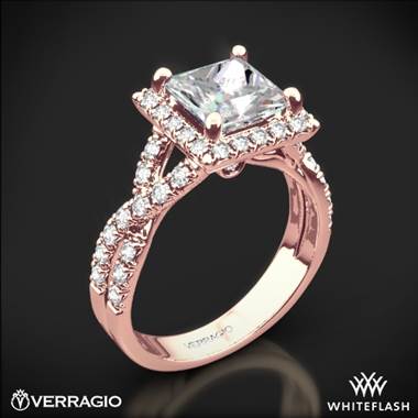 20k Rose Gold Verragio ENG-0379 Square Halo Diamond Engagement Ring