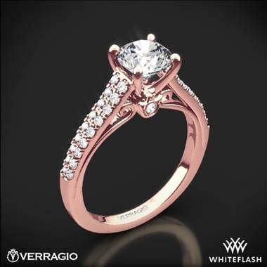 20k Rose Gold Verragio ENG-0382R Double Pave Diamond Engagement Ring