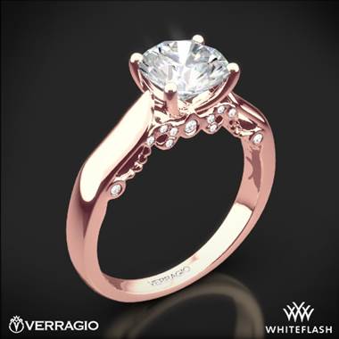 20k Rose Gold Verragio INS-7022 4 Prong Knife-Edge Solitaire Engagement Ring