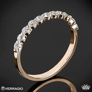 20k Rose Gold Verragio INS-7034W Single Prong Diamond Wedding Ring