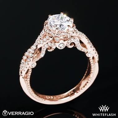 20k Rose Gold Verragio INS-7091R Insignia Diamond Engagement Ring