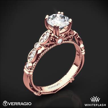 20k Rose Gold Verragio Parisian D-100 Diamond Engagement Ring