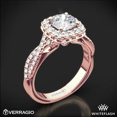 20k Rose Gold Verragio Renaissance 918CU Halo Diamond Engagement Ring