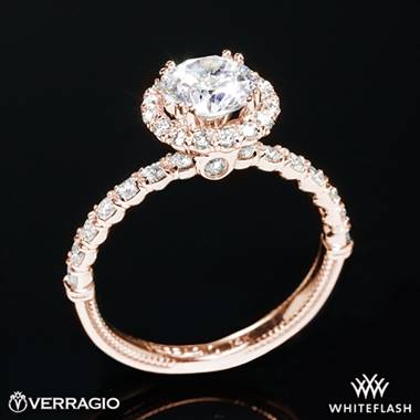 20k Rose Gold Verragio V-954-R1.8 Renaissance Diamond Halo Engagement Ring