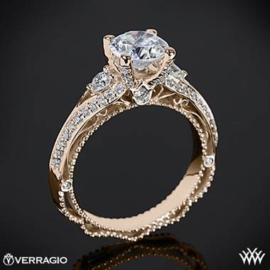 20k Rose Gold Verragio Venetian Lace AFN-5021R-4 Diamond Engagement Ring