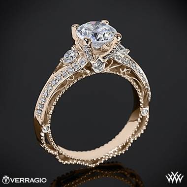 20k Rose Gold Verragio Venetian Lace AFN-5021R-4 Diamond Engagement Ring