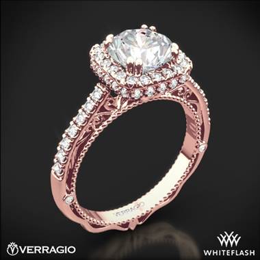 20k Rose Gold Verragio Venetian Lace AFN-5053CU-4 Halo Diamond Engagement Ring