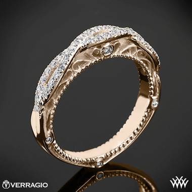 20k Rose Gold Verragio Venetian Lido AFN-5005W-2 Diamond Wedding Ring