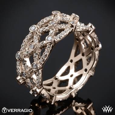 20k Rose Gold Verragio WED-4022 Eternal Lace Diamond Wedding Ring